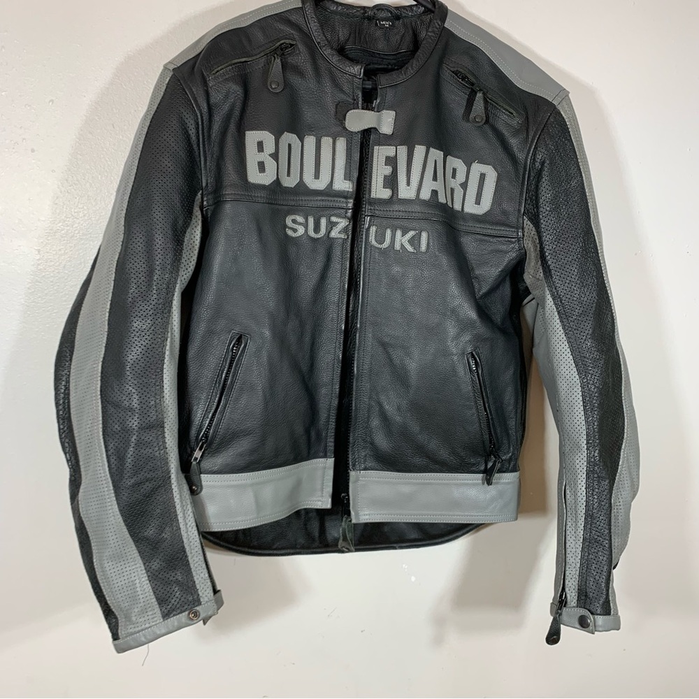 Vintage Y2K Suzuki motorcycle leather jacket - Picture 8 of 11